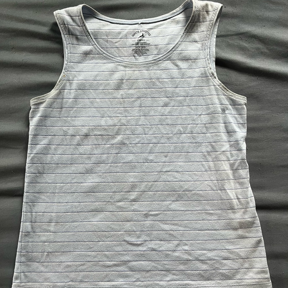 J. Crew Gray Striped Tank Top